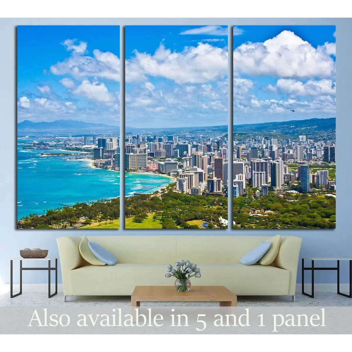 Beautiful Skyline Of Oahu,Hawaii №2250 Ready To Hang Canvas Print 5