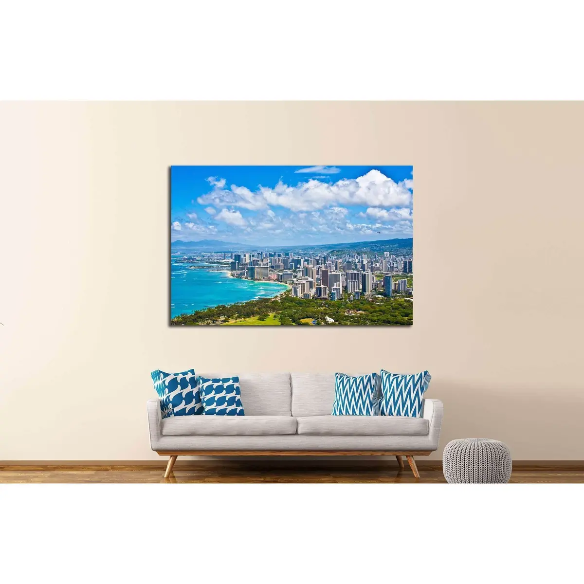 Beautiful Skyline Of Oahu,Hawaii №2250 Ready To Hang Canvas Print 3