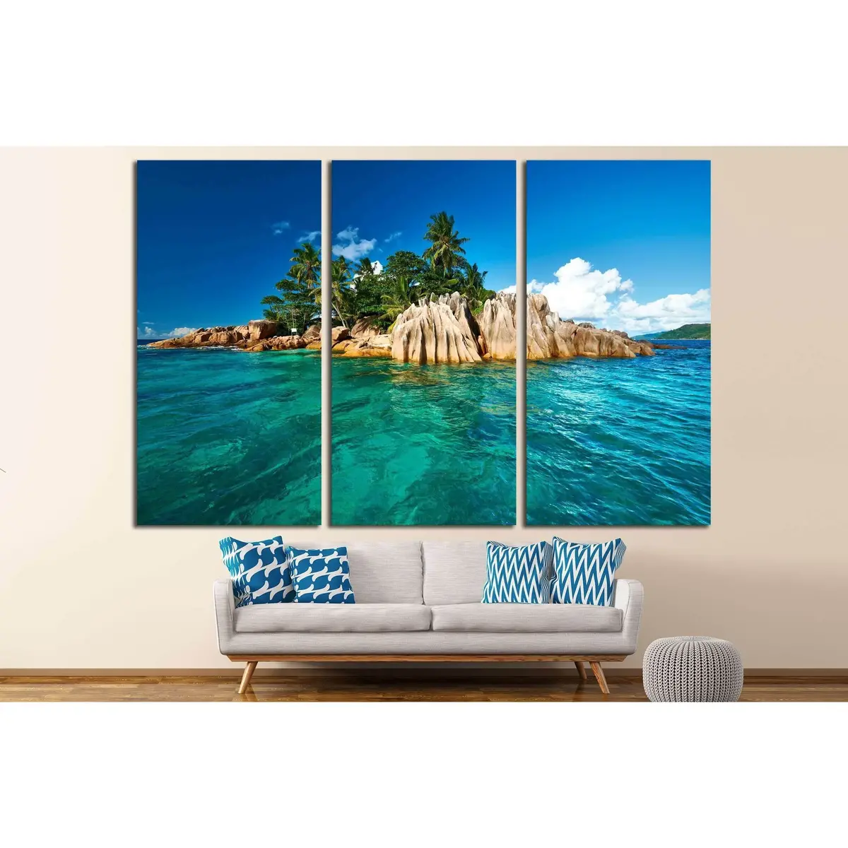 Beautiful St. Pierre Island At Seychelles №3129 Ready To Hang Canvas Print 5