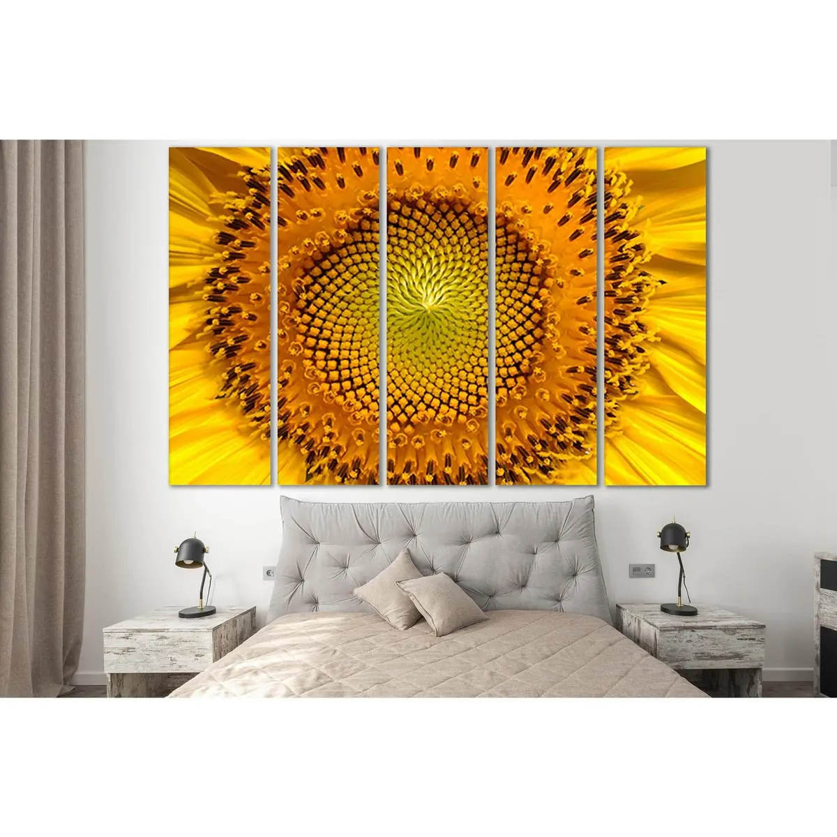 Vibrant Sunflower Closeup №SL732 – Premium Ready-to-Hang Canvas Art