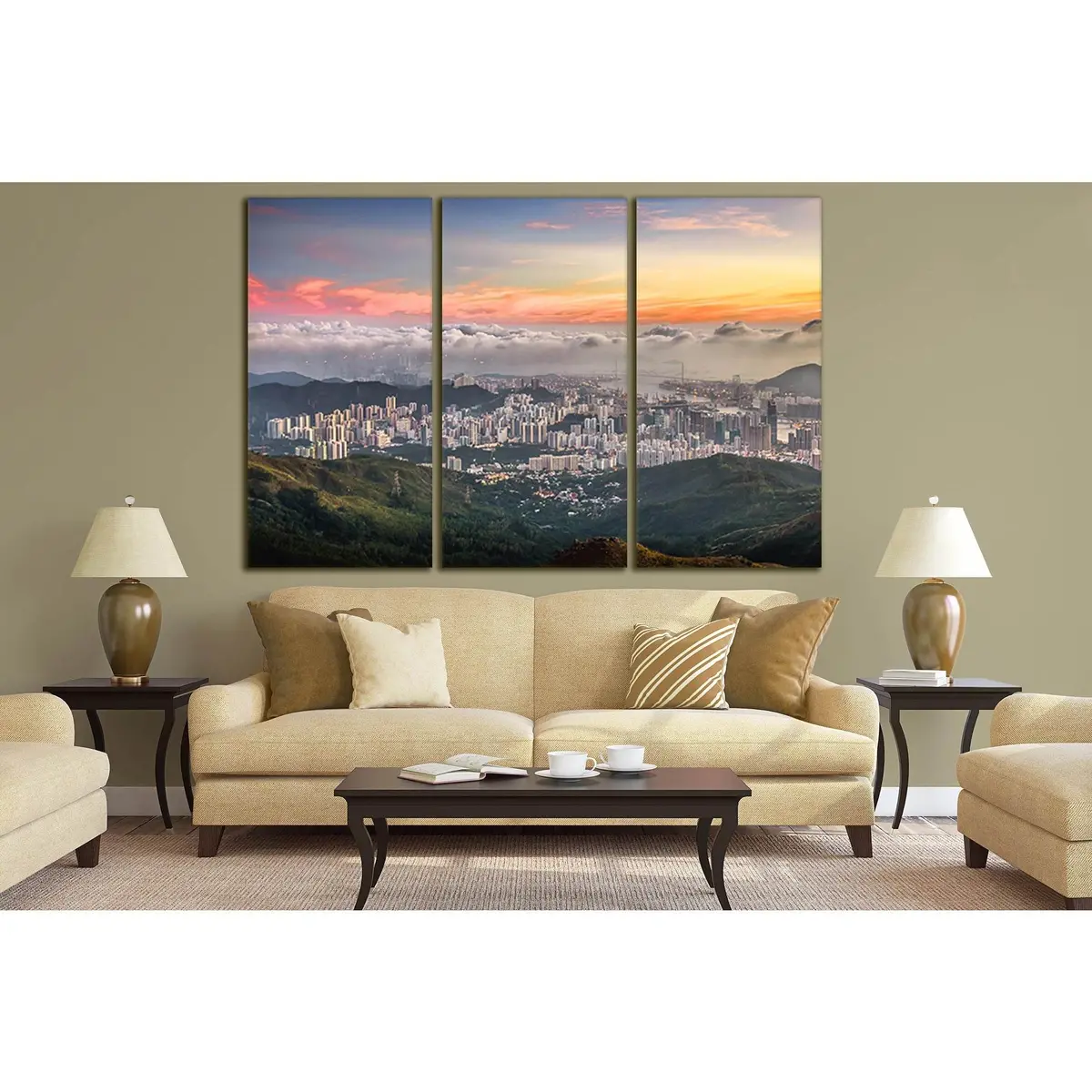 Beautiful Sunset And Clouds Over City №Sl328 Ready To Hang Canvas Print 5