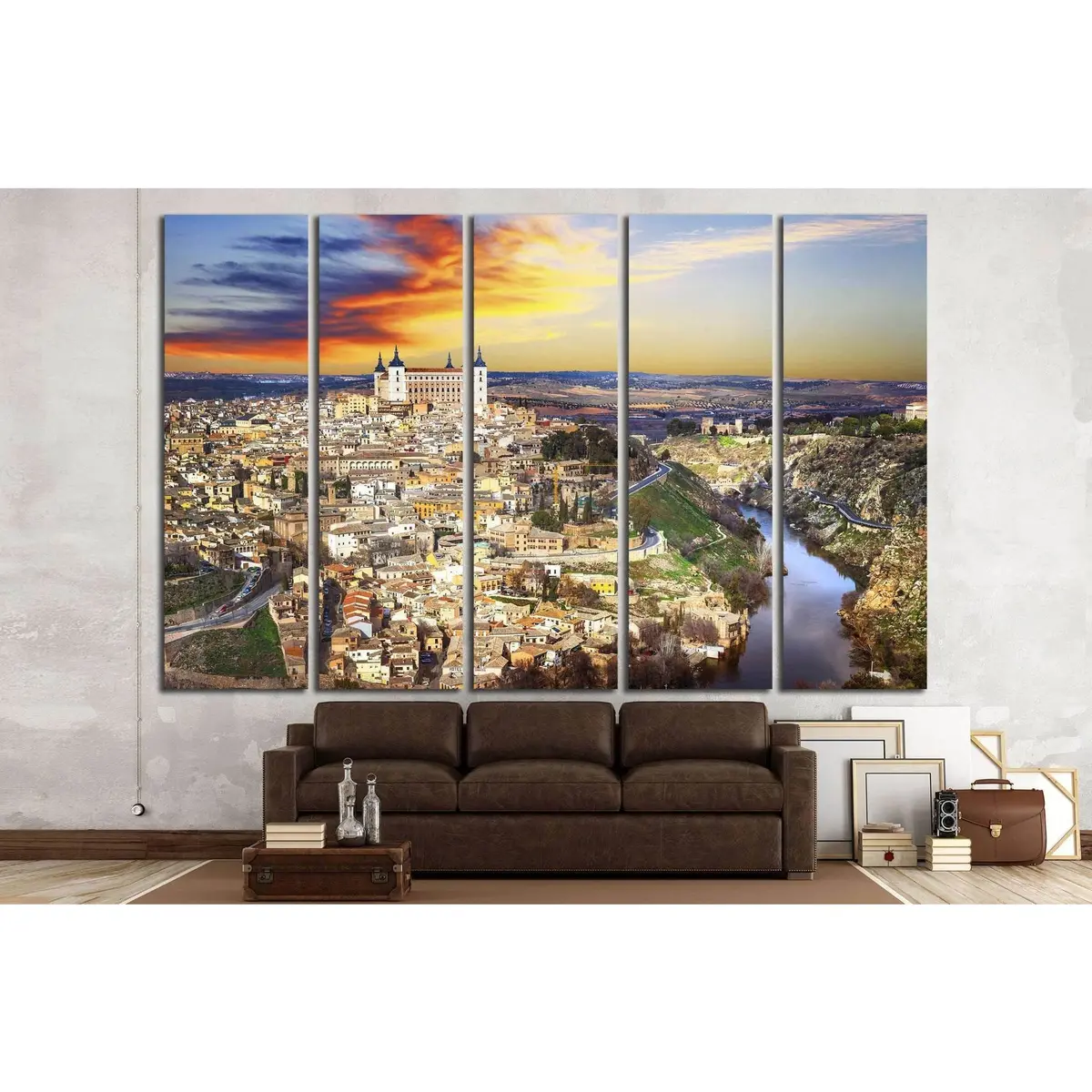 Stunning Sunset View of Historic Toledo, Spain – Ready-to-Hang Canvas Wall Art - Image 3