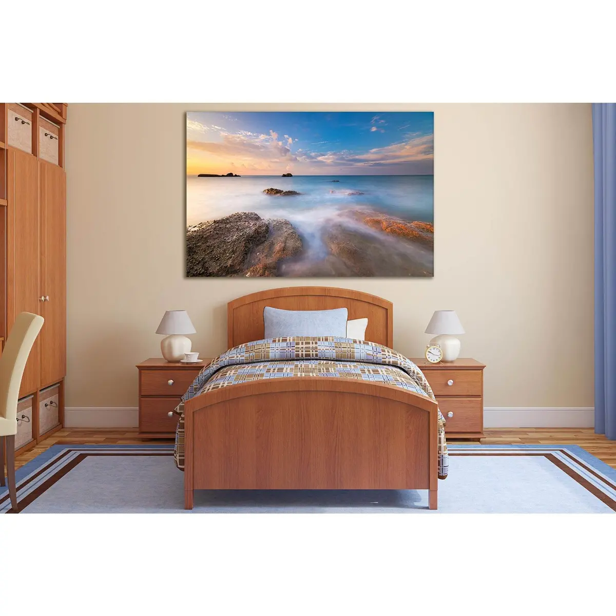 Beautiful Tender Sea Sunset №Sl195 Ready To Hang Canvas Print 2