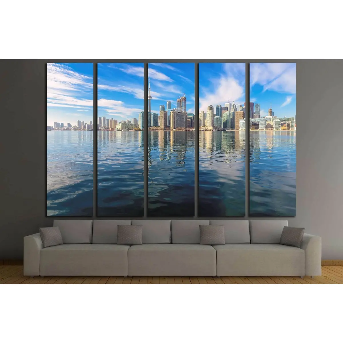 Stunning Toronto Skyline Canvas Art Featuring CN Tower Over Lake Ontario – Ready-to-Hang Wall Decor - Image 3