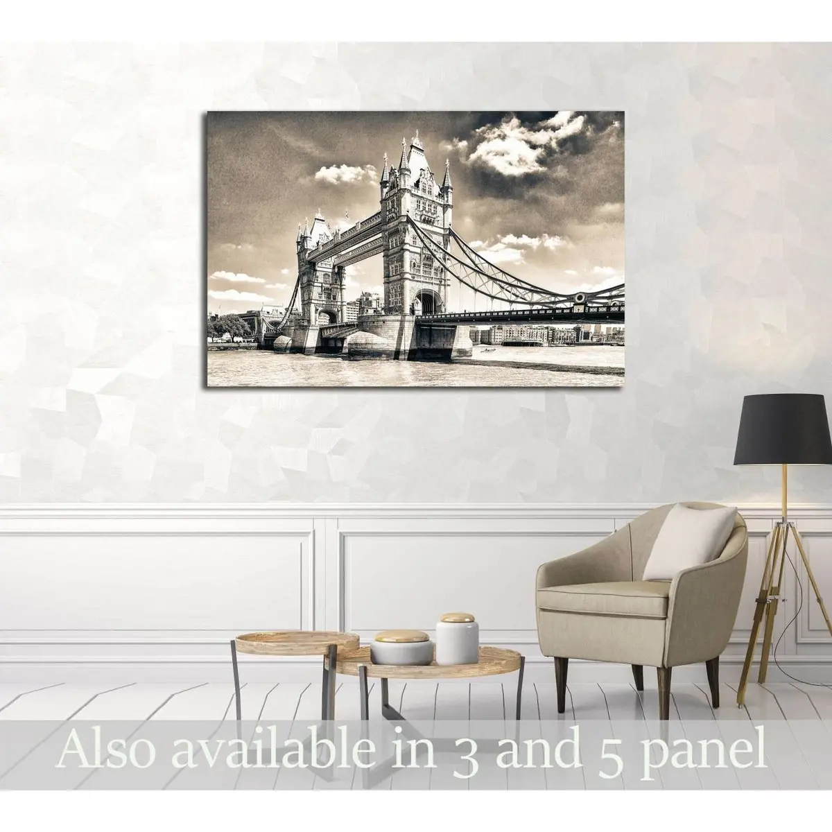 Beautiful View Of Tower Bridge, London №3011 Ready To Hang Canvas Print 1