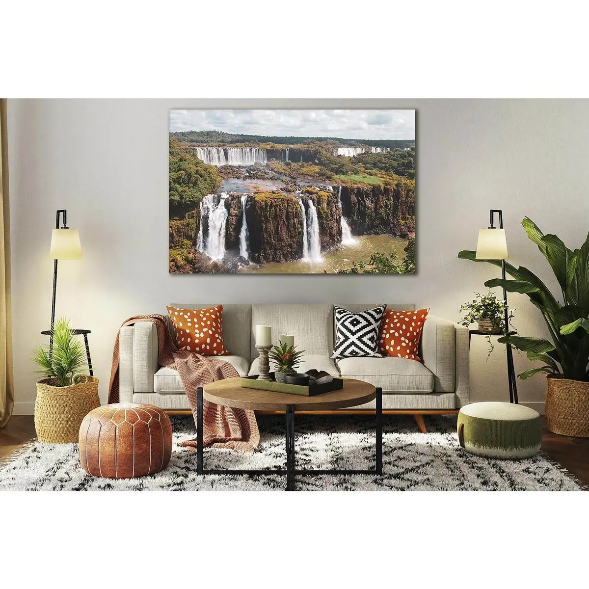 Beautiful Waterfall Iguazu №Sl456 Ready To Hang Canvas Print 1