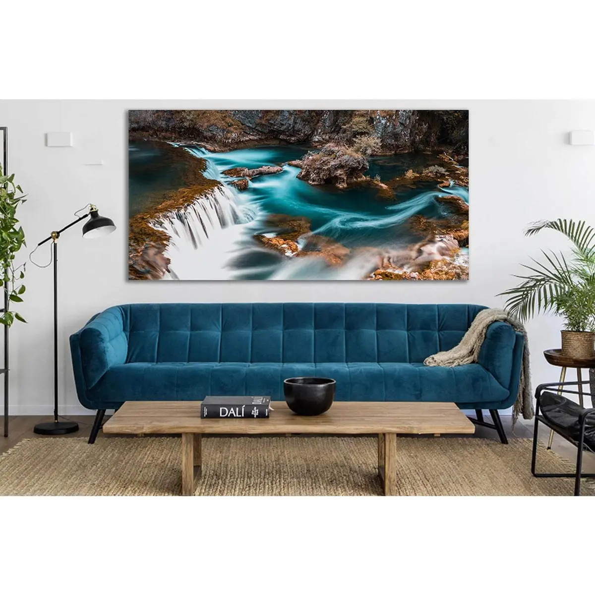 Beautiful Waterfall Top View №Sl455 Ready To Hang Canvas Print 2