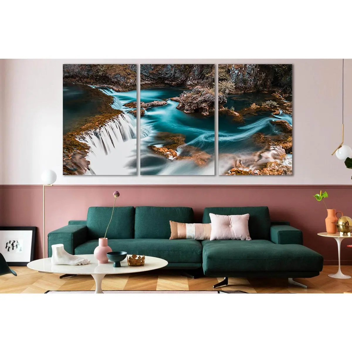 Beautiful Waterfall Top View №Sl455 Ready To Hang Canvas Print 5