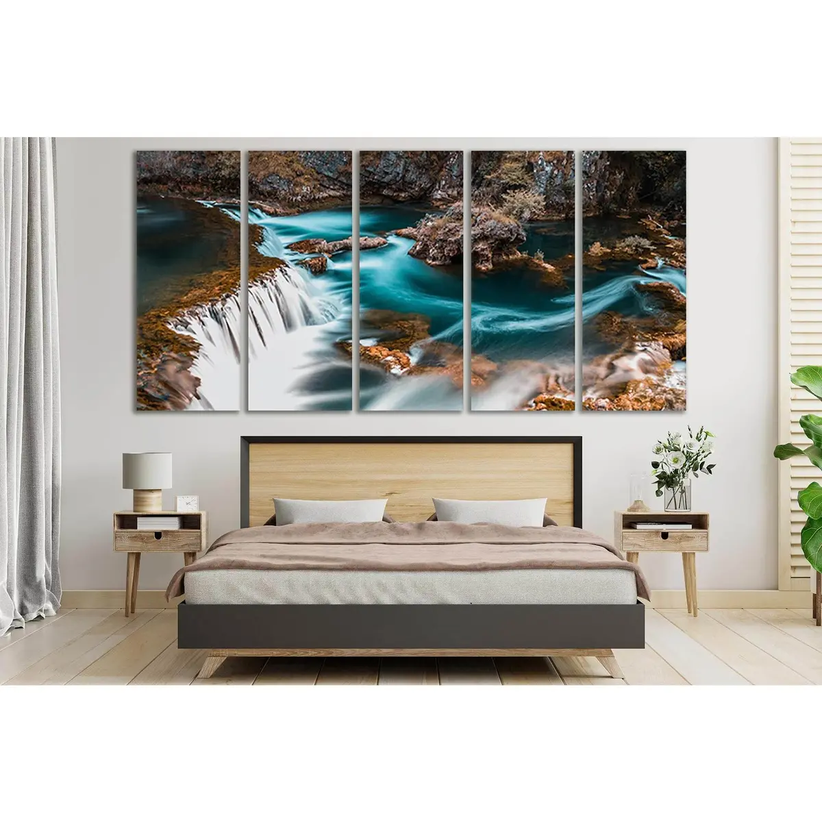 Stunning Aerial Waterfall Canvas Art №SL455 – Premium Ready-to-Hang Wall Decor