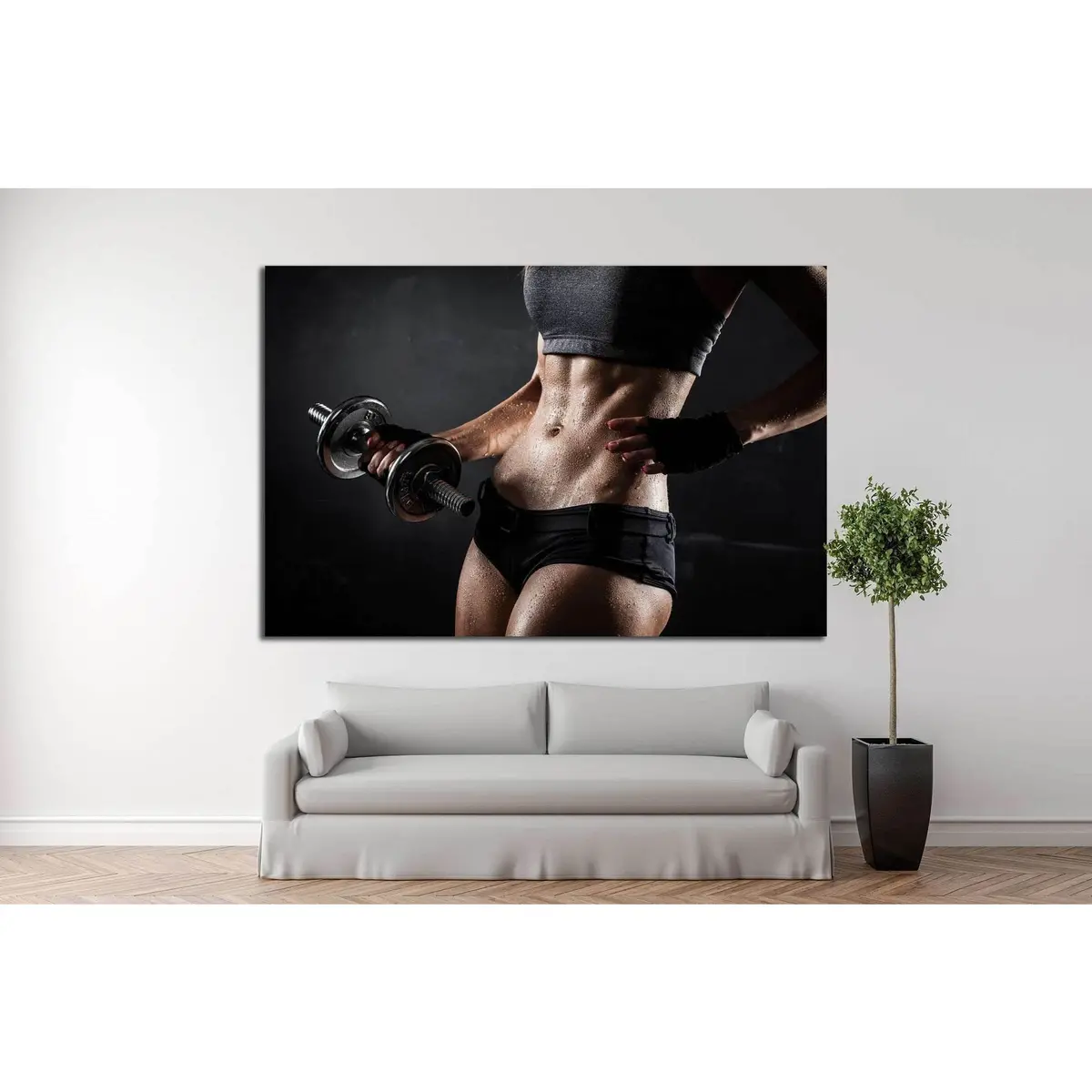 Beautiful Woman, Fitness №1461 Ready To Hang Canvas Print 2