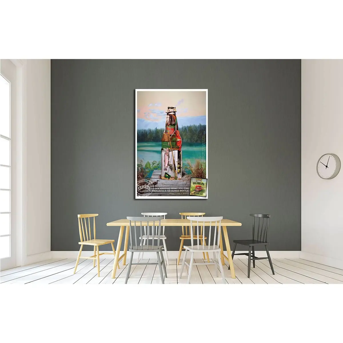 Beer №3416 Ready To Hang Canvas Print 3