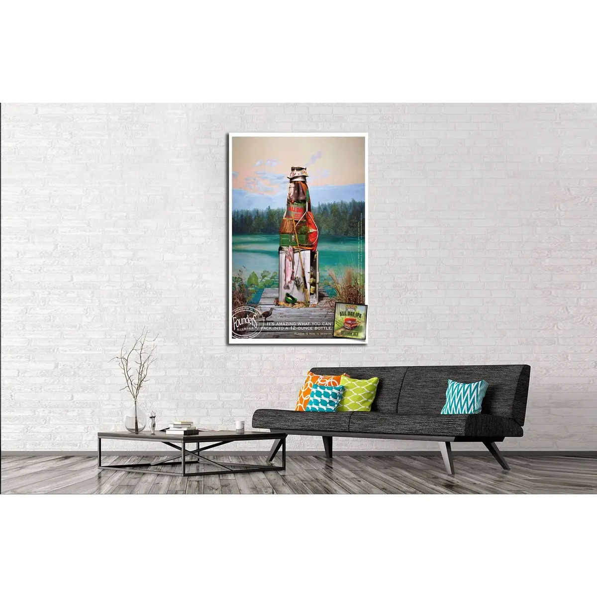 Beer №3416 Ready To Hang Canvas Print 2