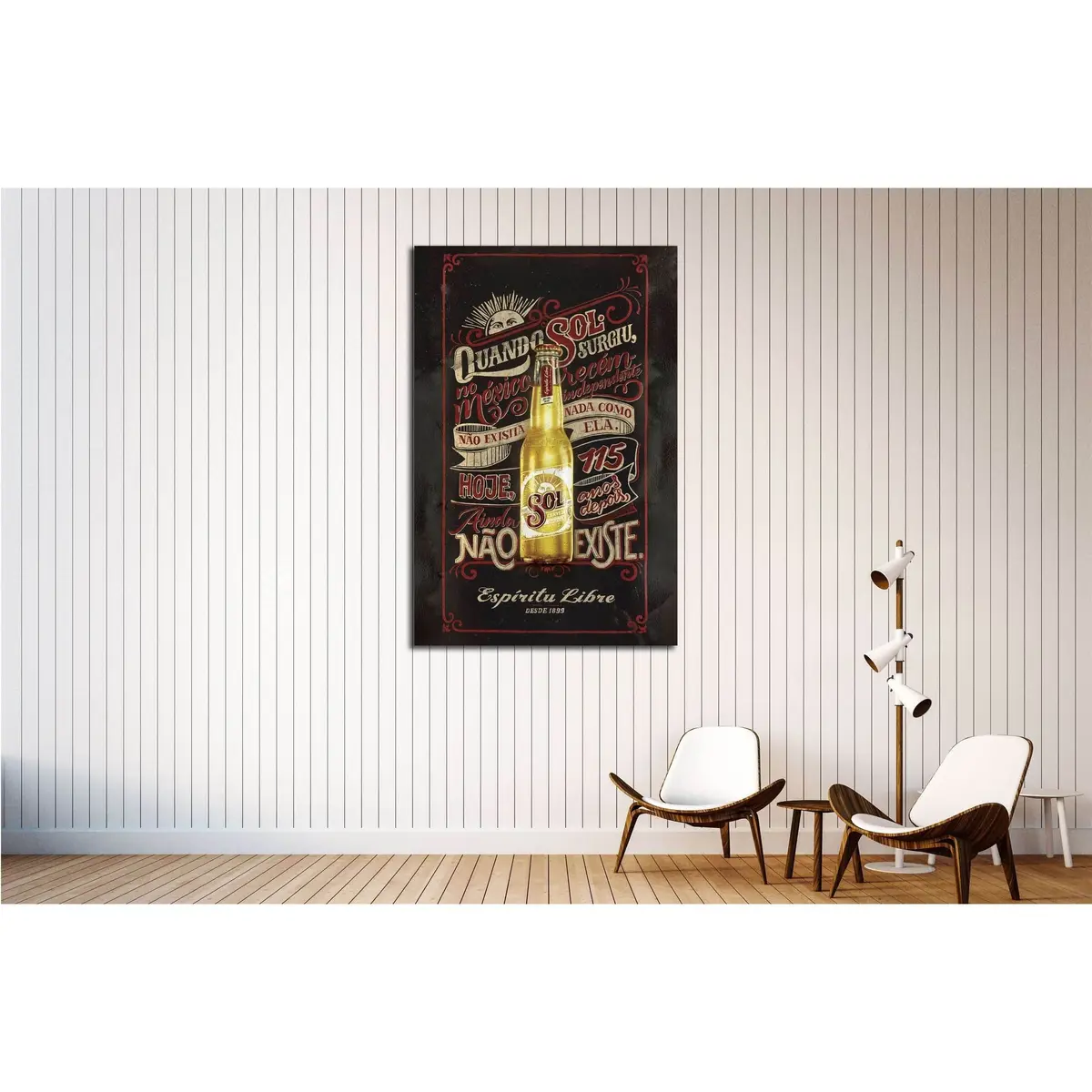 Beer №3418 Ready To Hang Canvas Print 3