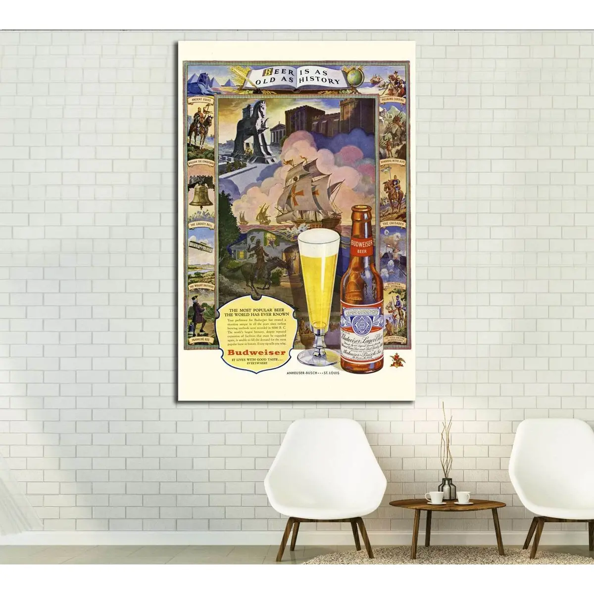 Beer №3432 Ready To Hang Canvas Print 1