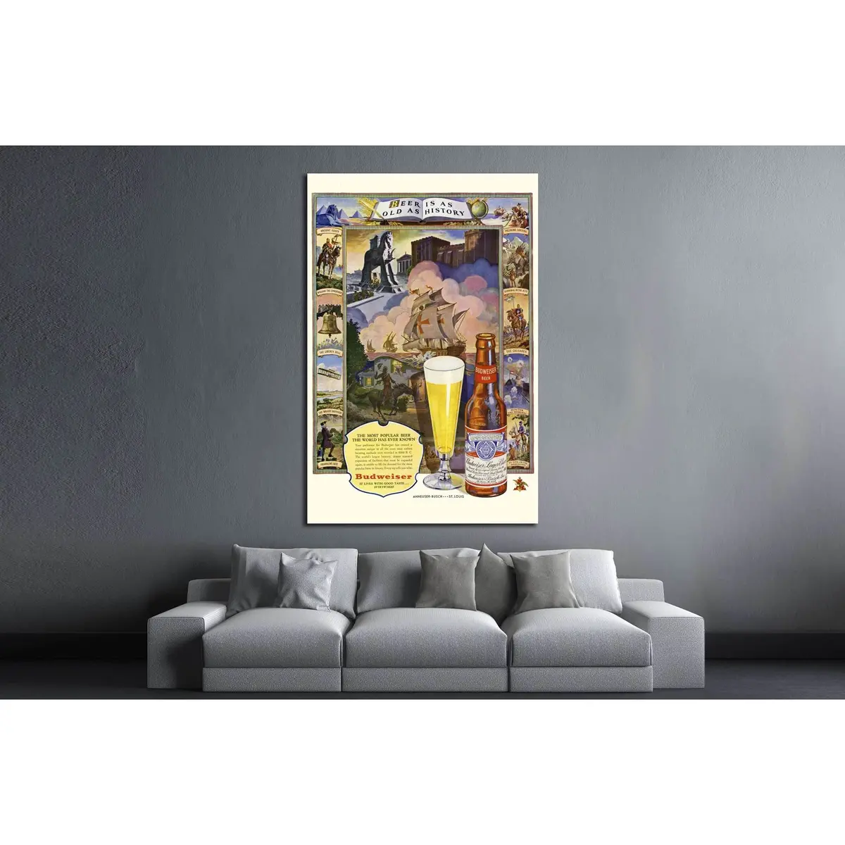 Beer №3432 Ready To Hang Canvas Print 3