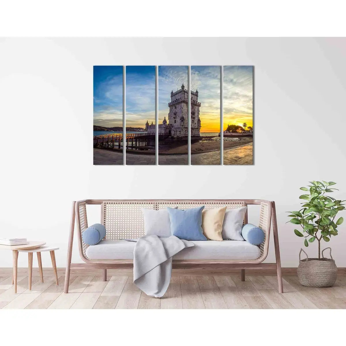 Belém Tower D1219 Premium Canvas Wall Art Print - Image 3