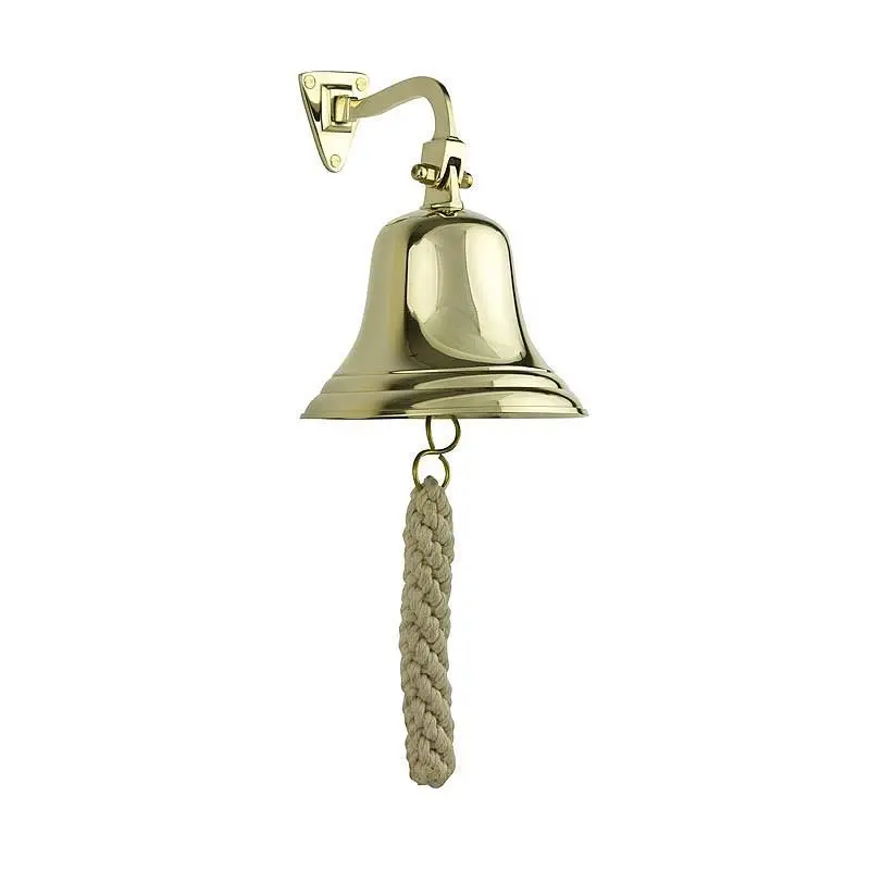 Brass Ships Bell With Lanyard  - 5 Inch 1
