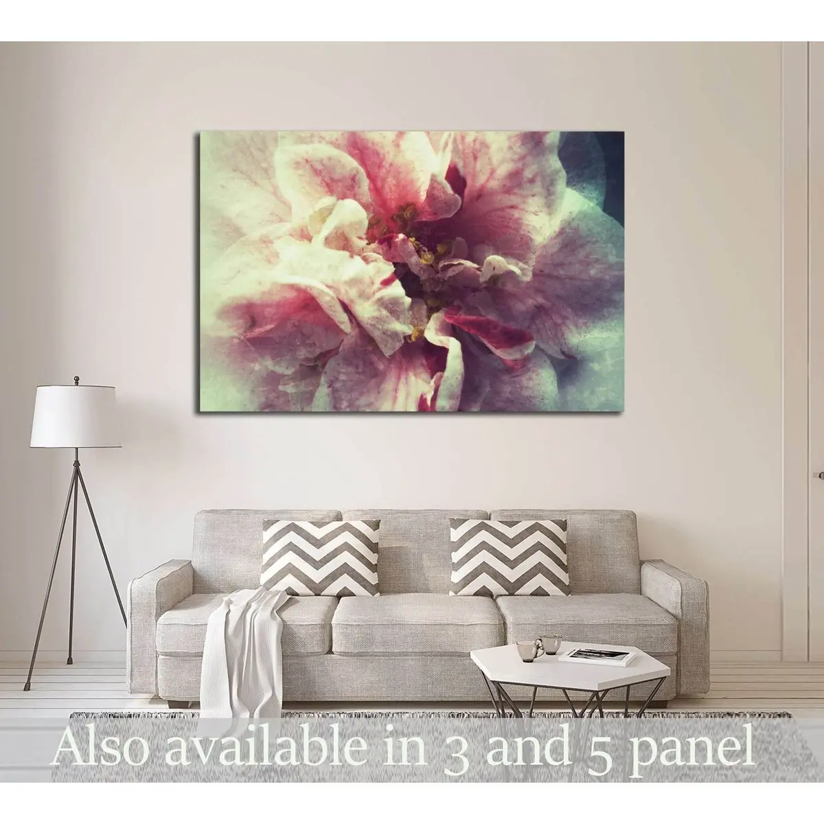 Bi-Colored Camellia №2550 Ready To Hang Canvas Print 1