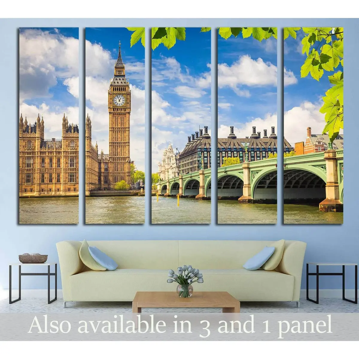Big Ben At Summer, London №561 Ready To Hang Canvas Print 1
