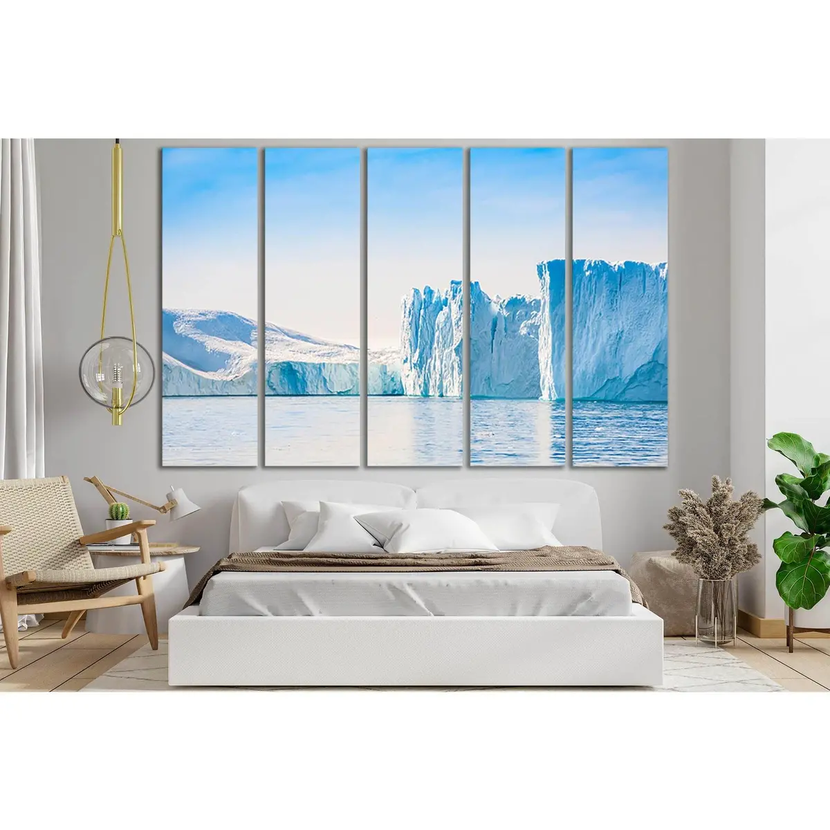 Large Blue Iceberg Canvas Art Print – SL1323, Ready-to-Hang Premium Wall Decor