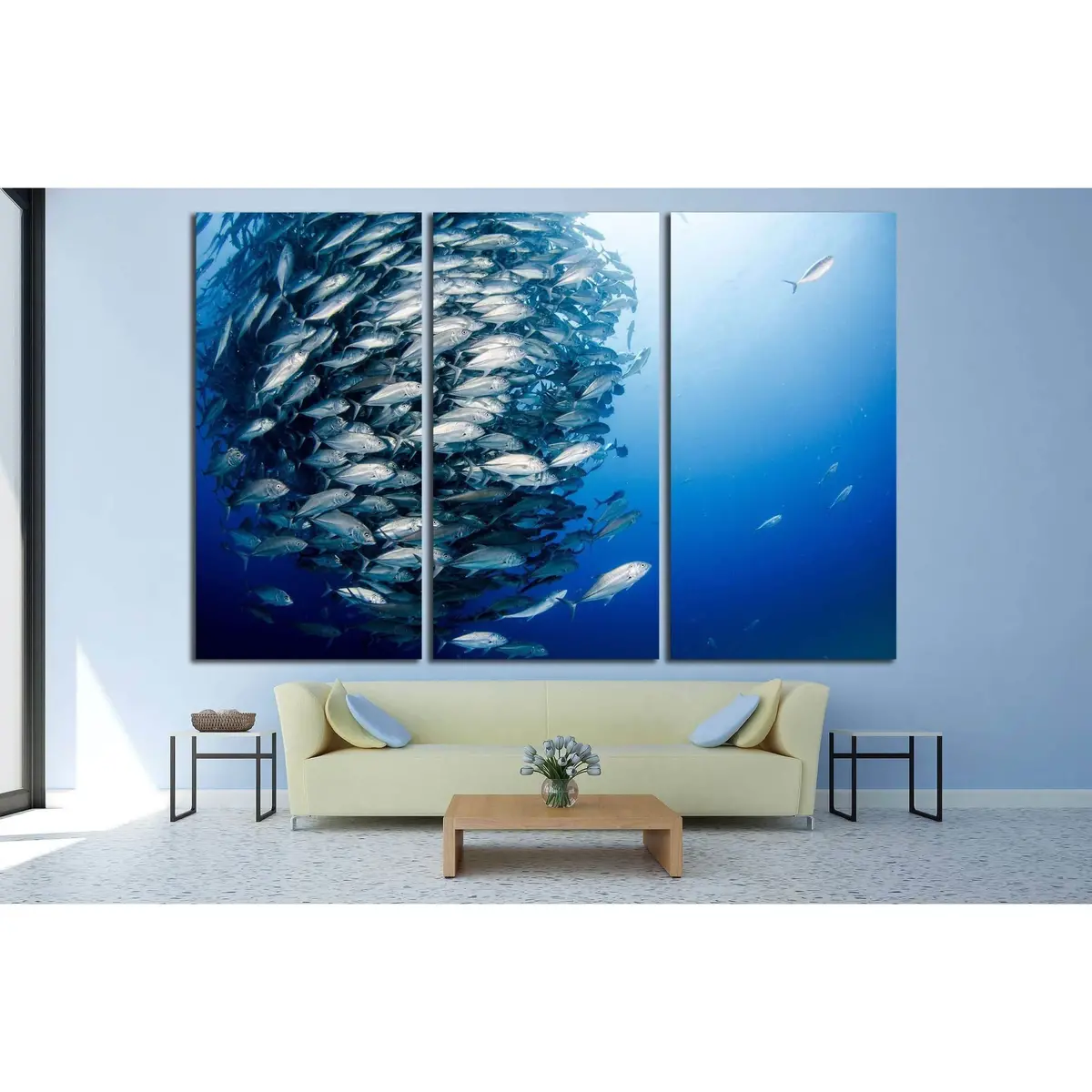 Big Eye Trevally Jack, Cabo Pulmo National Park, The World's Aquarium. Baja California Sur,Mexico №2367 Ready To Hang Canvas Print 5