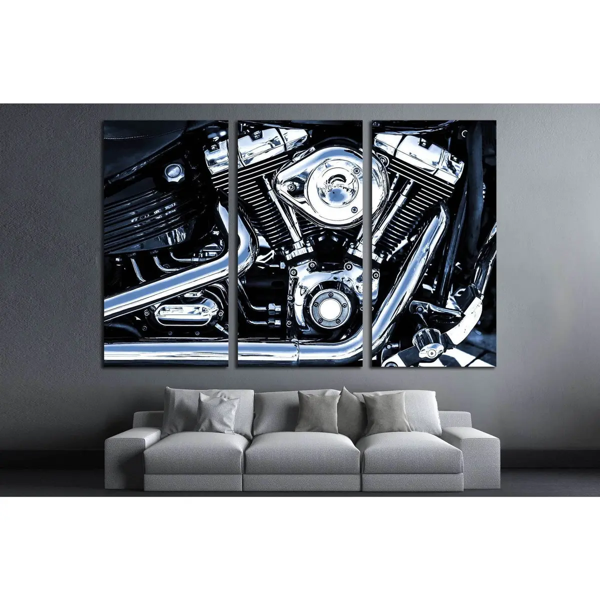 Bike Engine №527 Ready To Hang Canvas Print 5