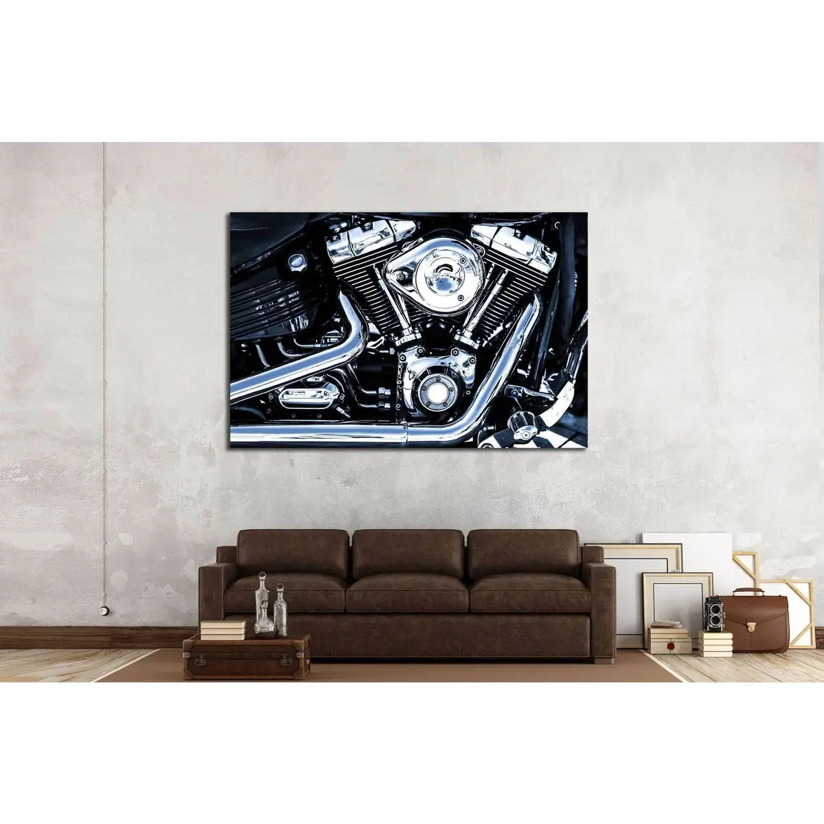 Bike Engine №527 Ready To Hang Canvas Print 2