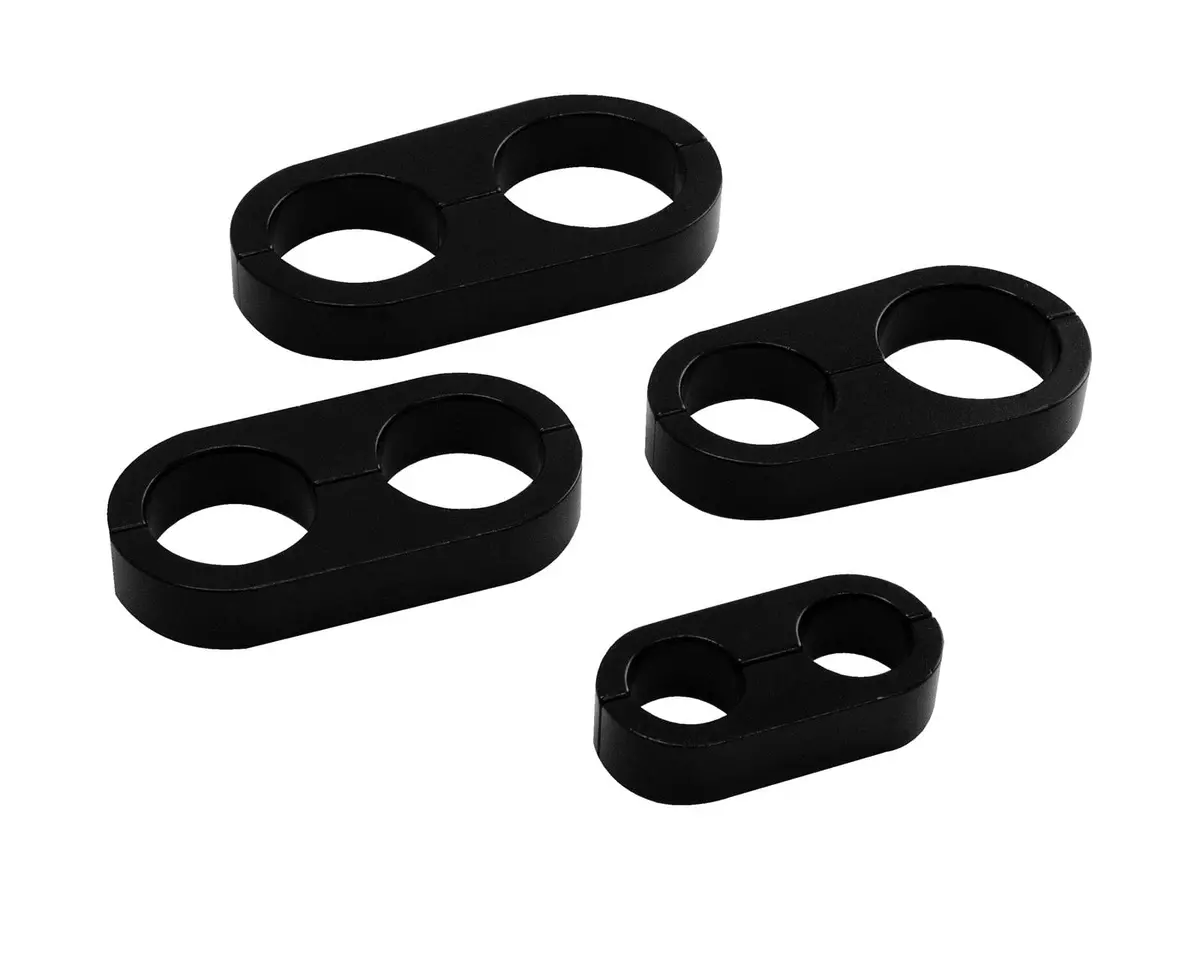 Billet Specialties Black Hose Separators – Clean Routing For Fuel And Brake Lines (Blk68220) 1