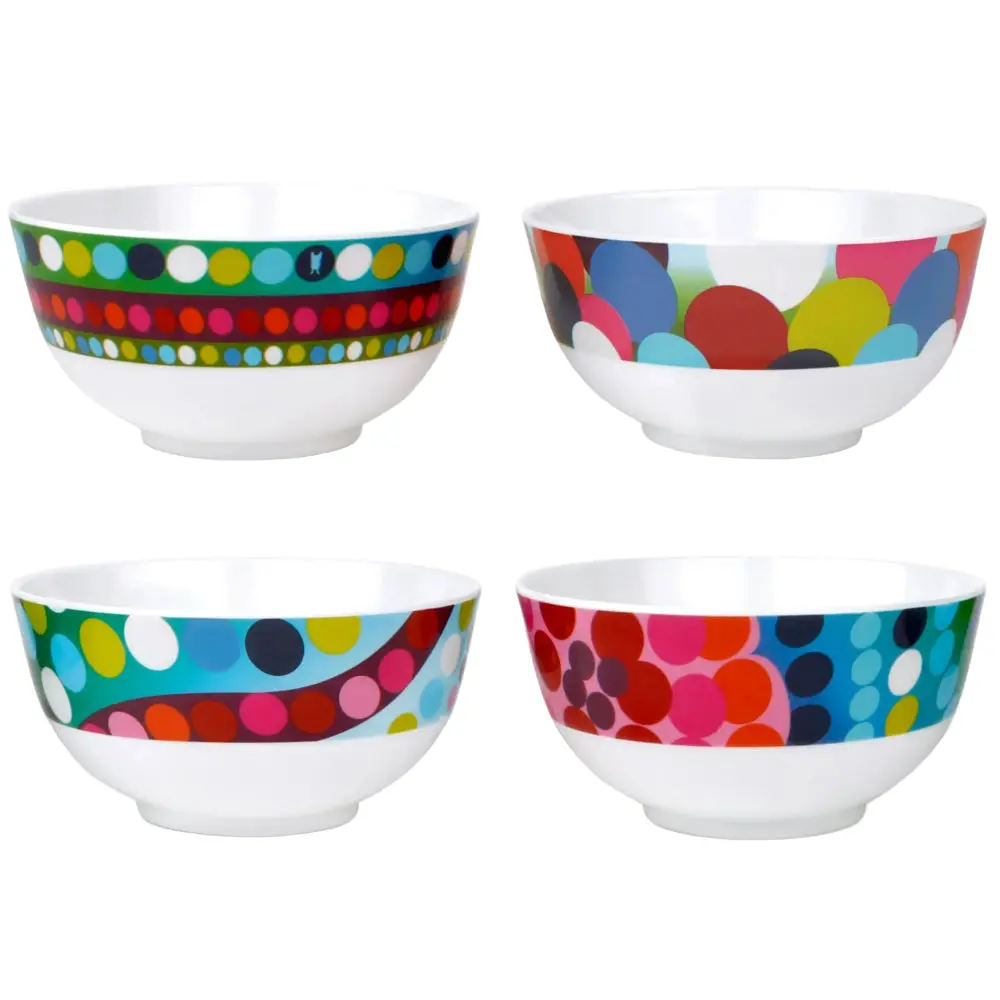 French Bull Abstract Melamine Bindi Bowls - 4 Pc. 1