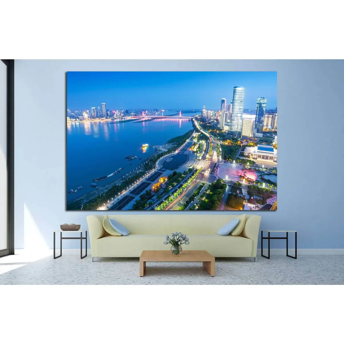 Bird View At Nanchang China №1022 Ready To Hang Canvas Print 2