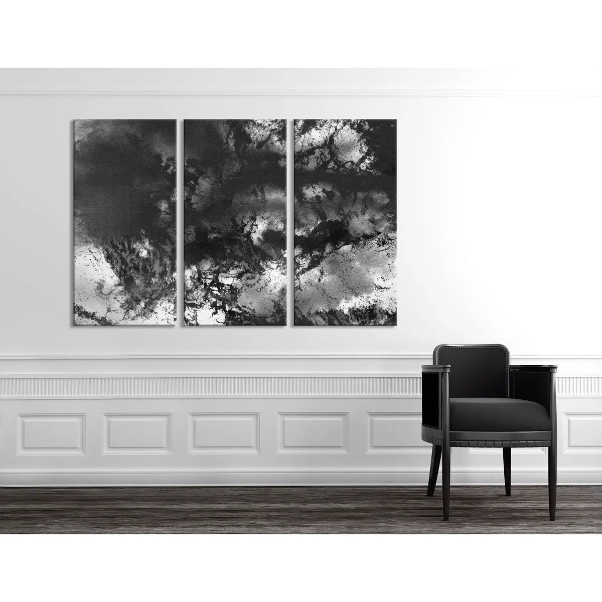 Black And White Abstract №04371 Ready To Hang Canvas Print 5