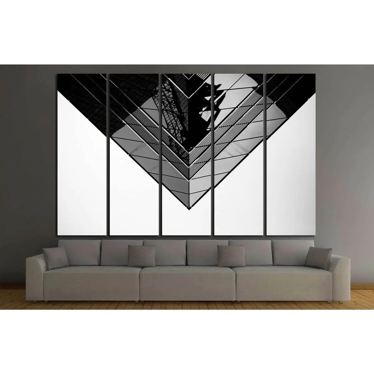 Monochrome Urban Architecture Canvas Art Print #1053 - Image 3