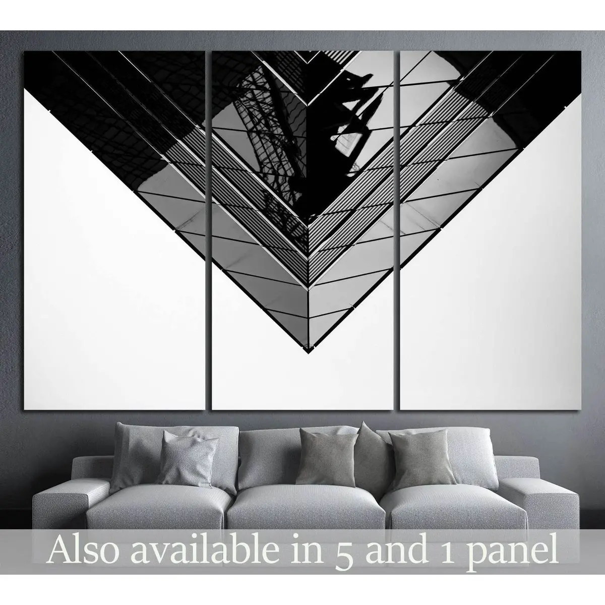 Black And White Commercial Buildings №1053 Ready To Hang Canvas Print 5
