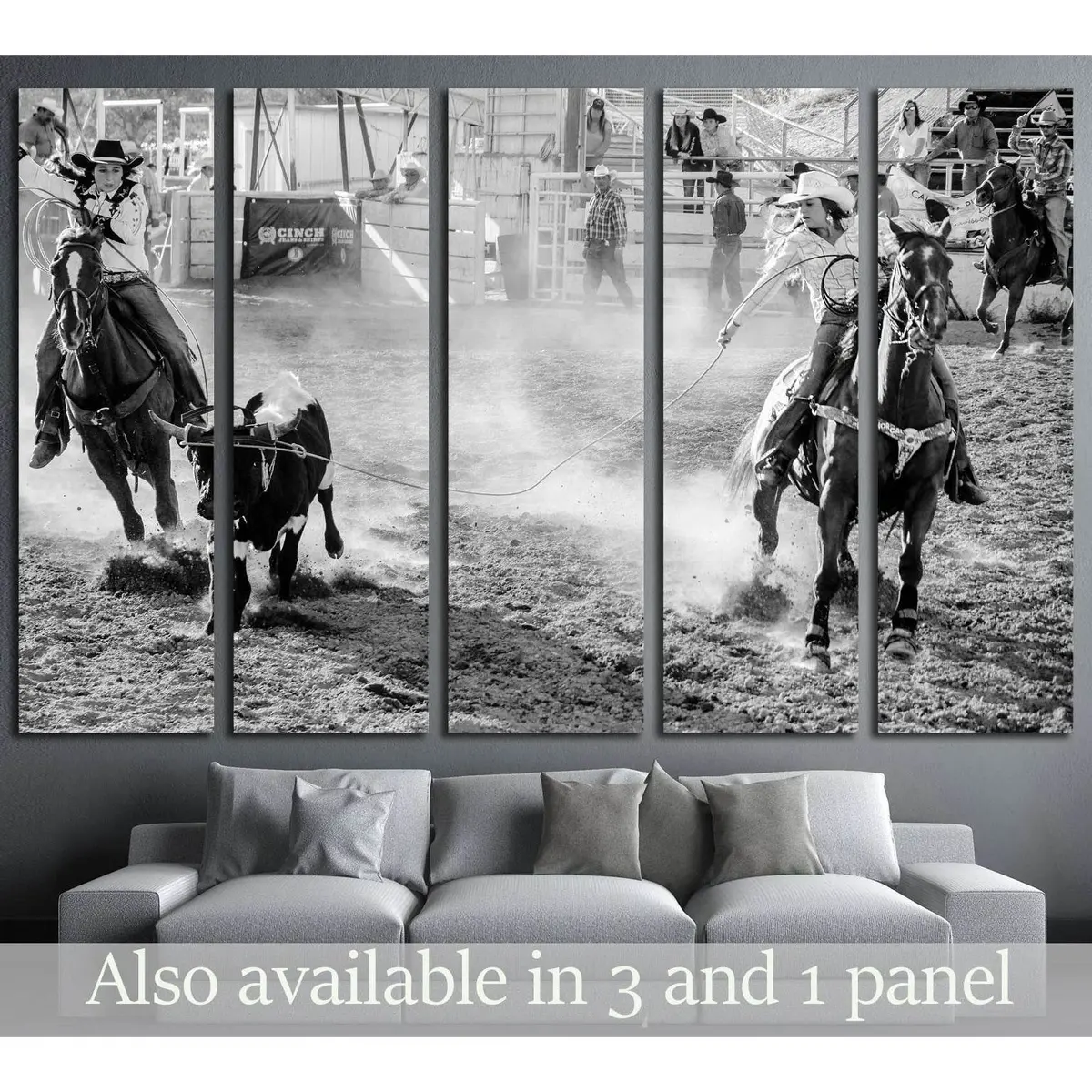 Minimalist Black and White Horse Wall Art Print #5002