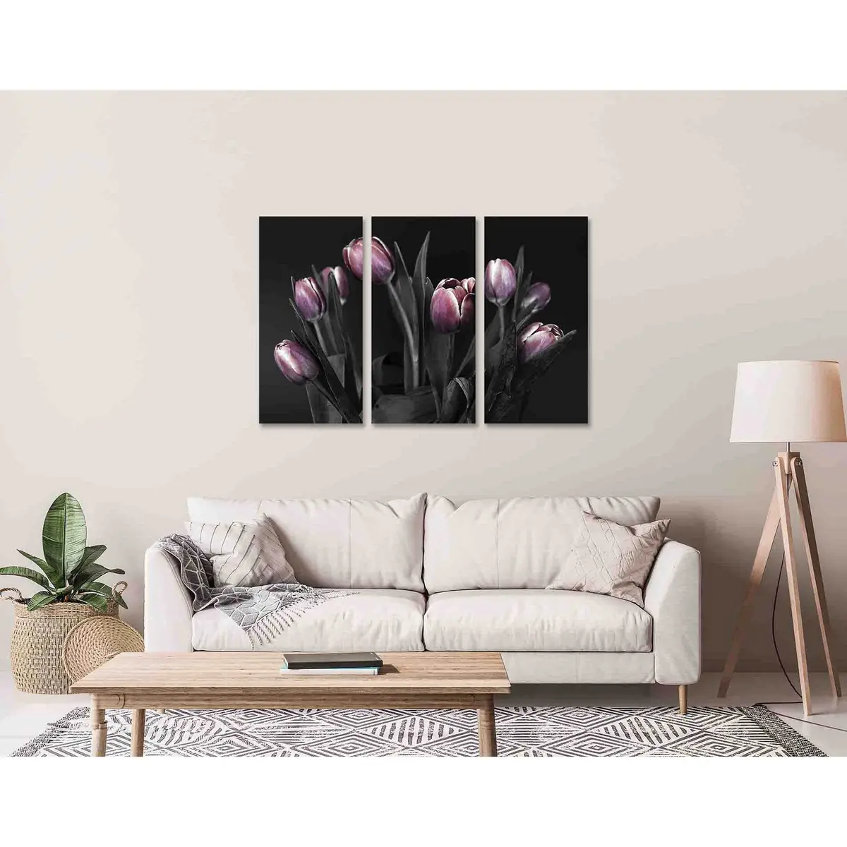 Black And White Tulips №D2846 Ready To Hang Canvas Print 5