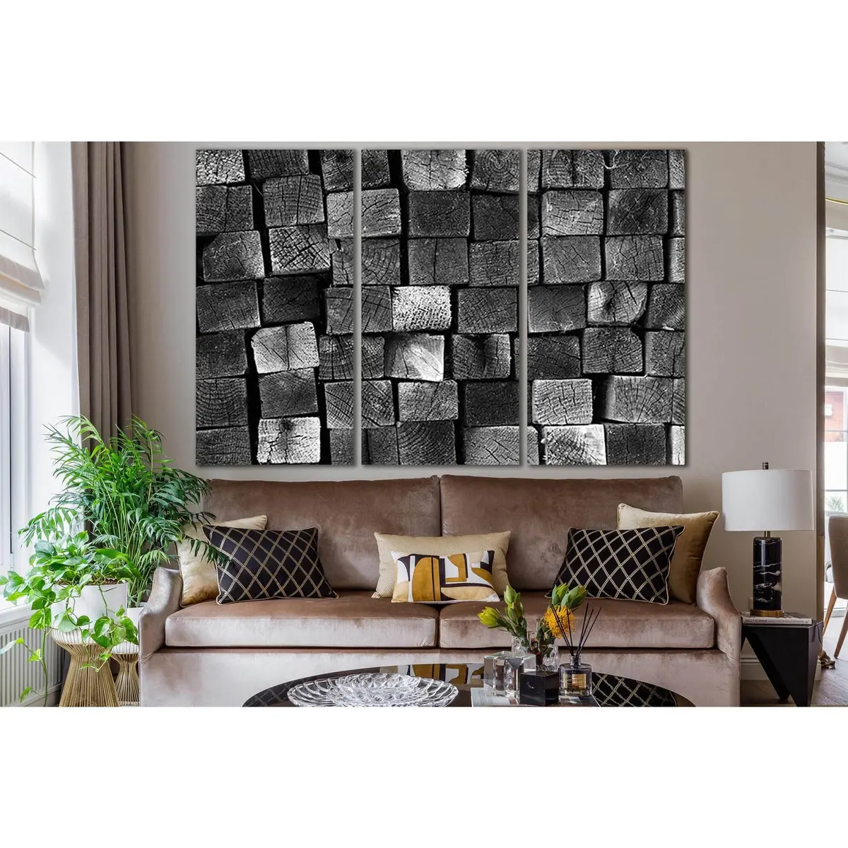 Black And White Wood Texture №Sl877 Ready To Hang Canvas Print 5