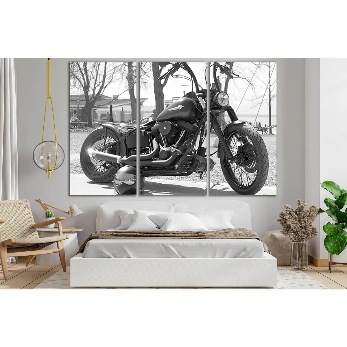 Black Harley №Sl854 Ready To Hang Canvas Print 5