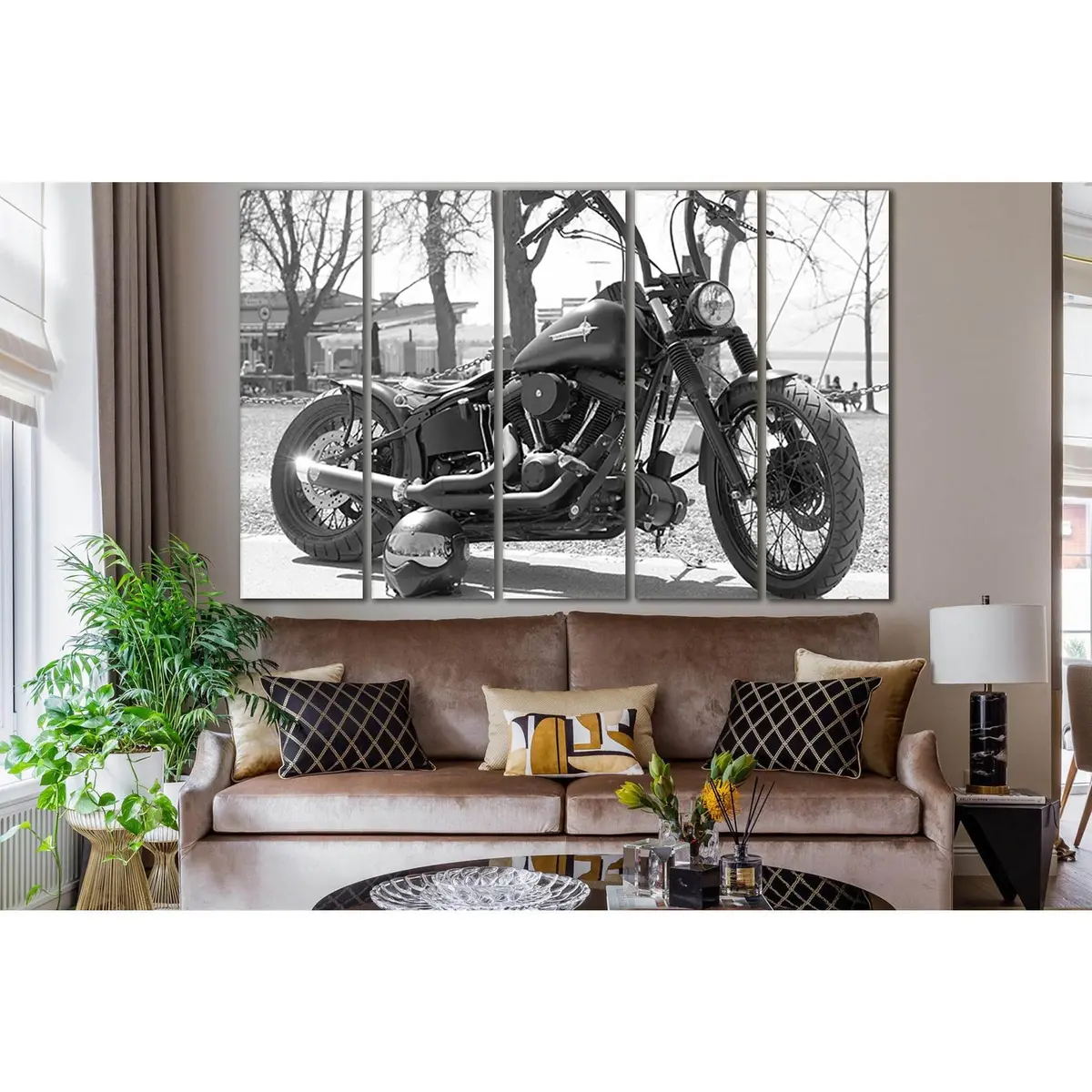 Black Harley SL854 Canvas Wall Art – Pre-Installed Hanging Hardware - Image 3