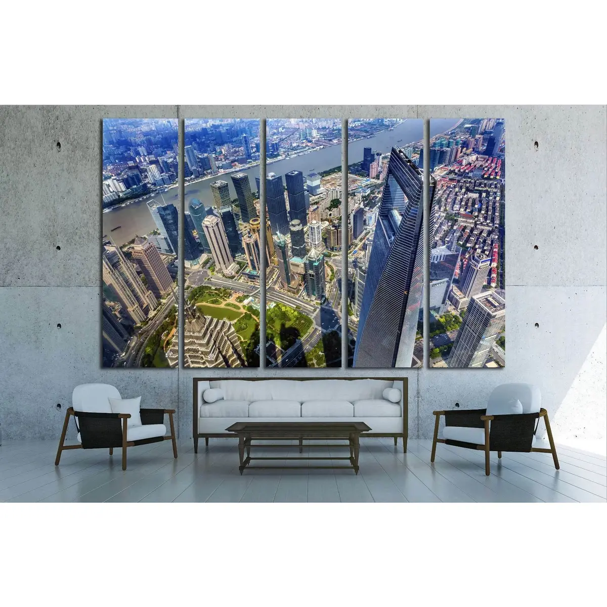 Minimalist Black Shanghai World Financial Center Canvas Print – Ready to Hang - Image 3