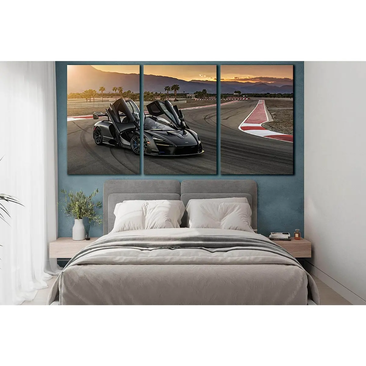 Black Sports Car On The Race Track №Sl1449 Ready To Hang Canvas Print 5