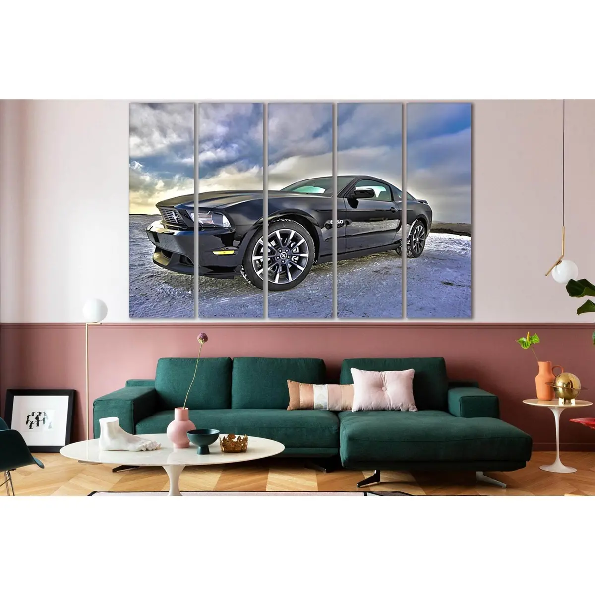 Black Sports Car Wall Art №SL791 – Premium Canvas Print with Built-in Hanging Hardware - Image 3