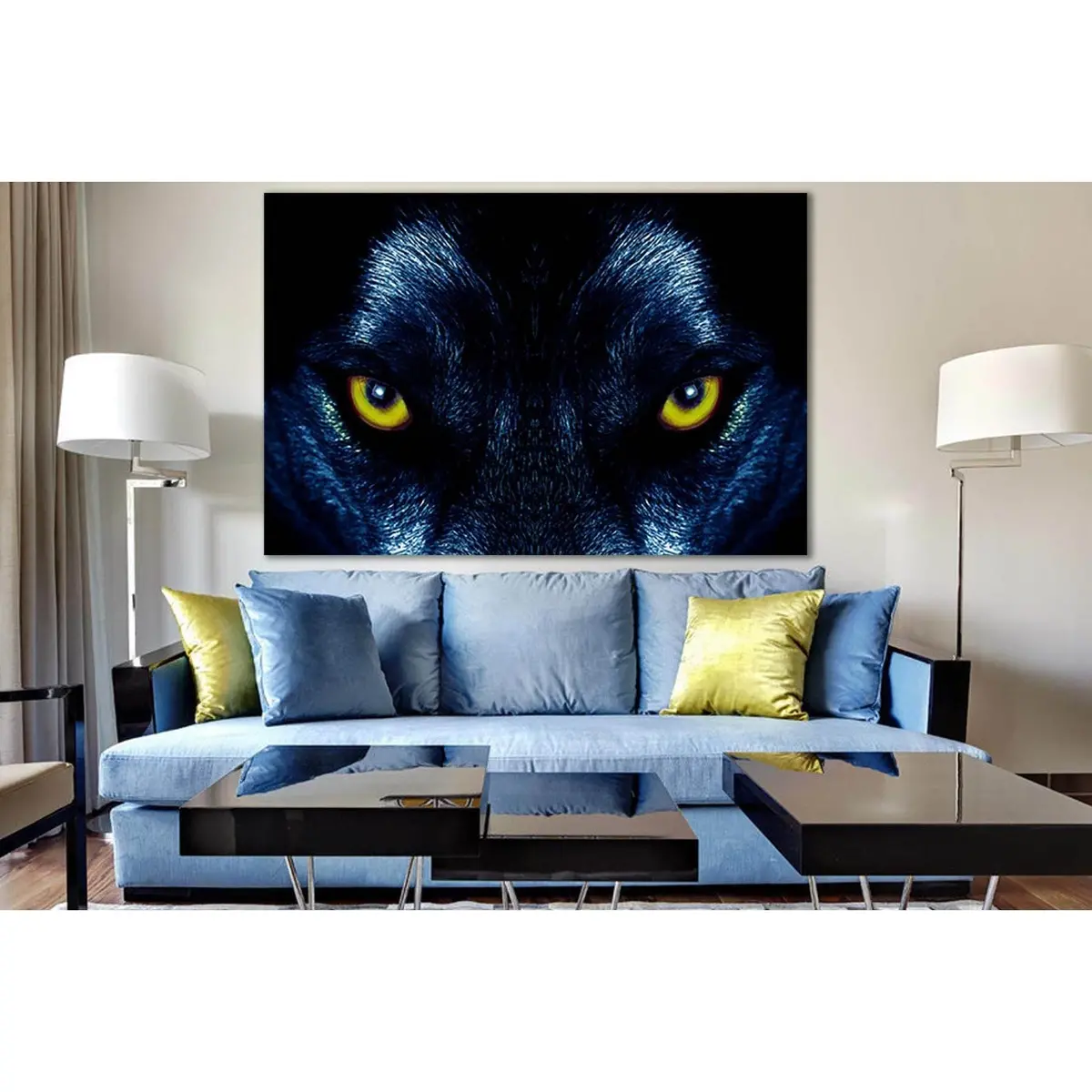 Black Wolf Gaze №Sl1536 Ready To Hang Canvas Print 2