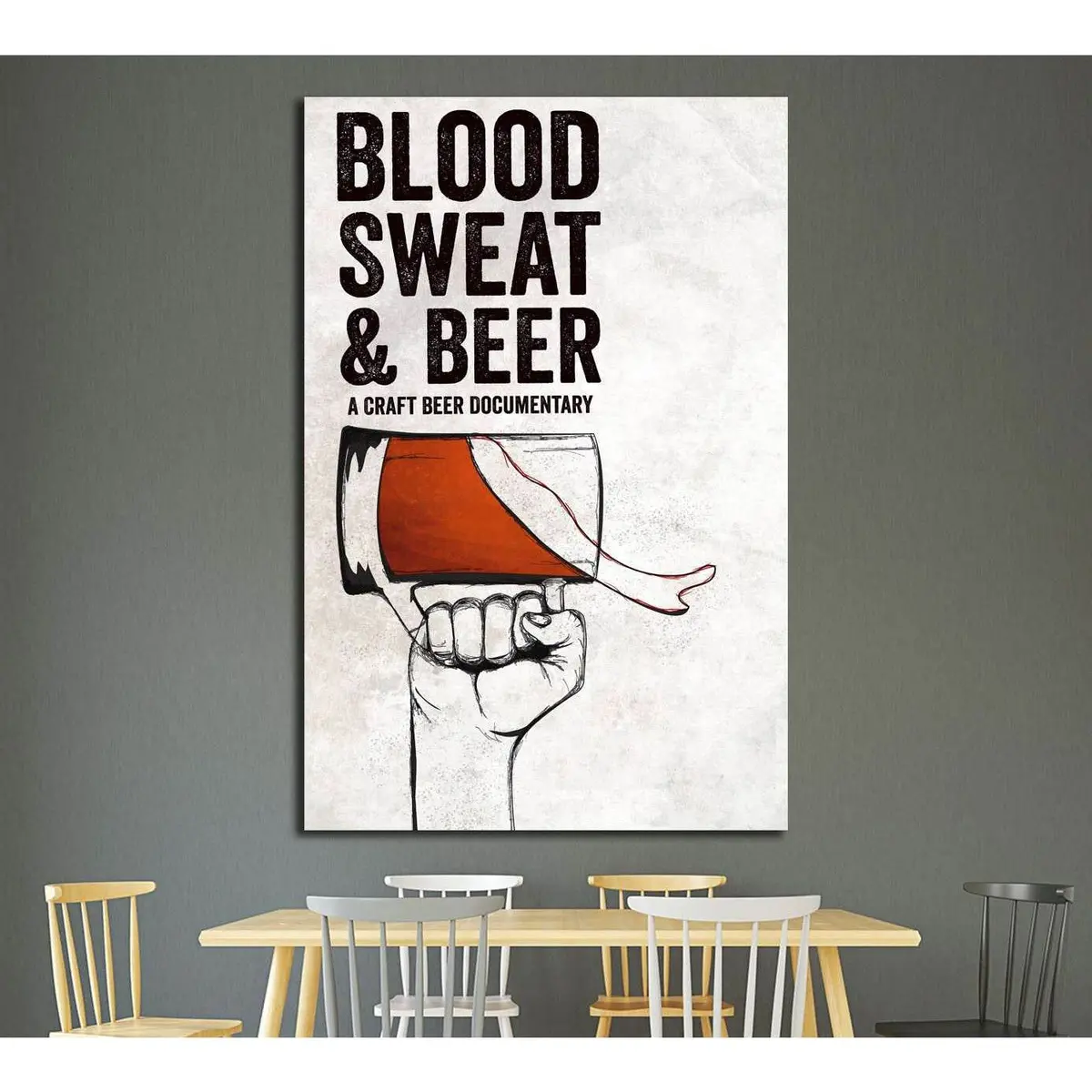 Blood Sweet & Beer №3469 Ready To Hang Canvas Print 1