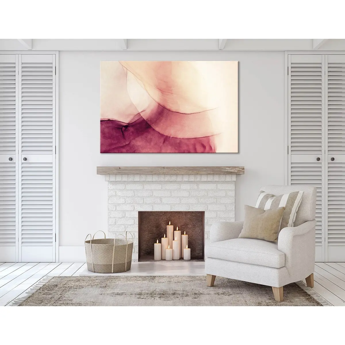 Blooming Flower Abstract №04311 Ready To Hang Canvas Print 1