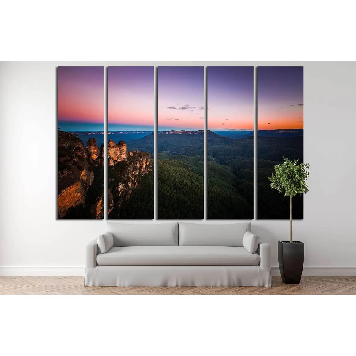 Blue Mountain Australia Art Print #748 – Premium Ready-to-Hang Canvas - Image 2