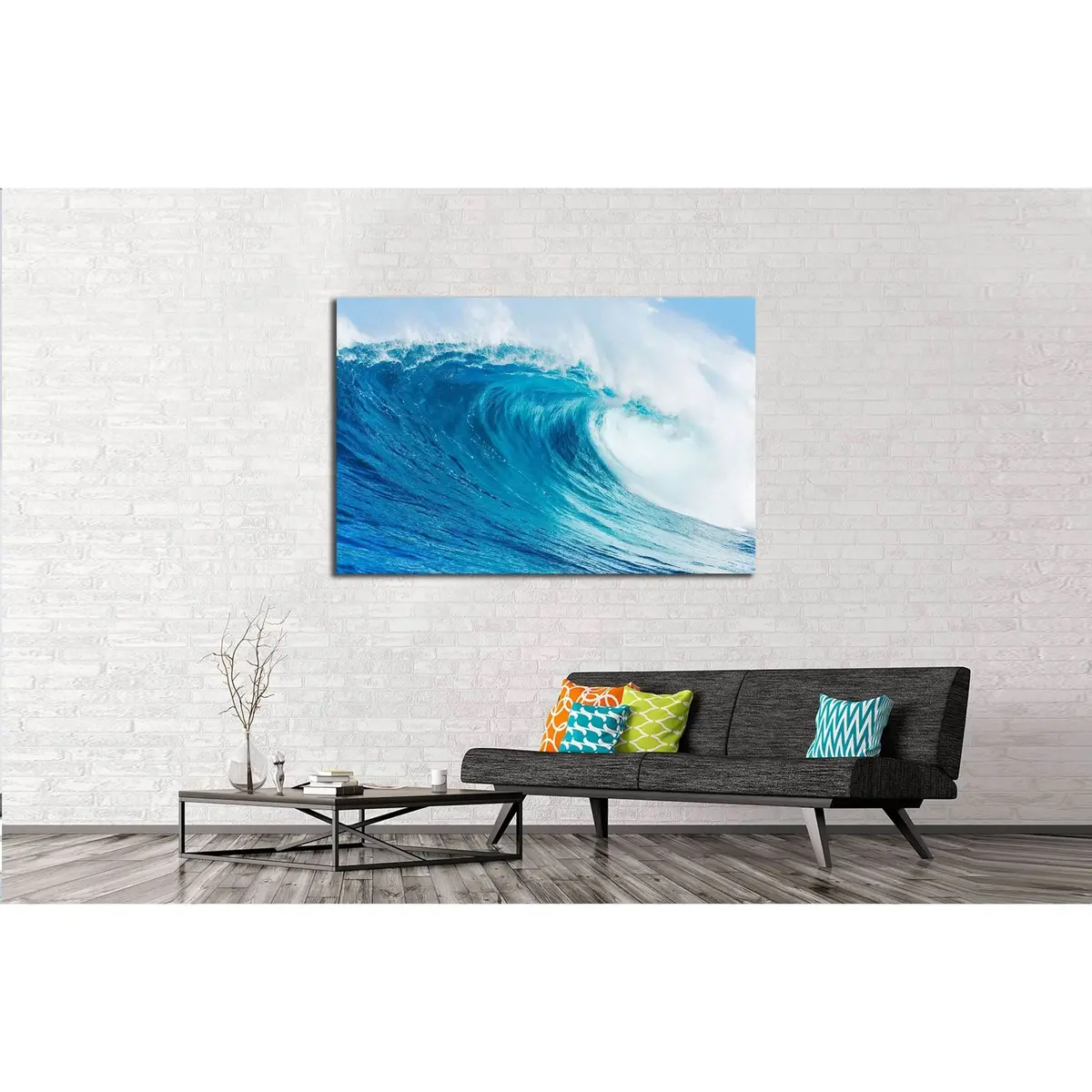 Blue Ocean Wave №2692 Ready To Hang Canvas Print 3