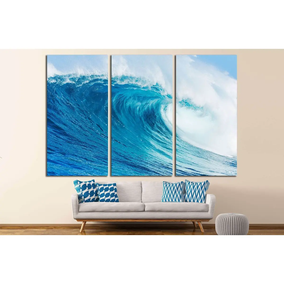 Blue Ocean Wave №2692 Ready To Hang Canvas Print 5