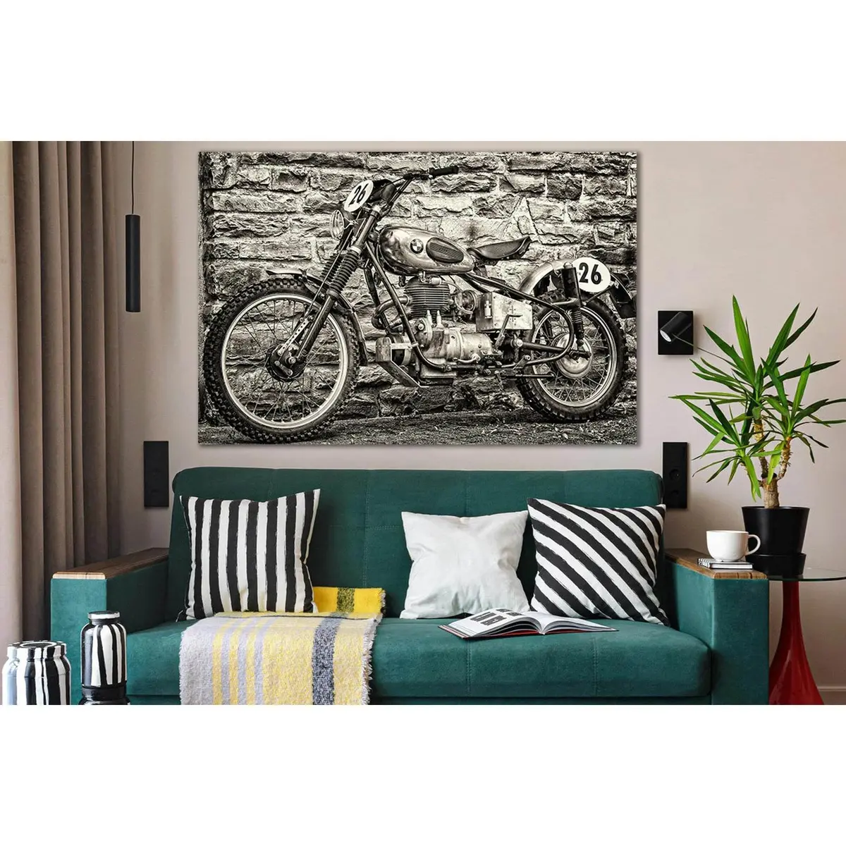 Bmw Motorcycle Black And White №Sl829 Ready To Hang Canvas Print 2