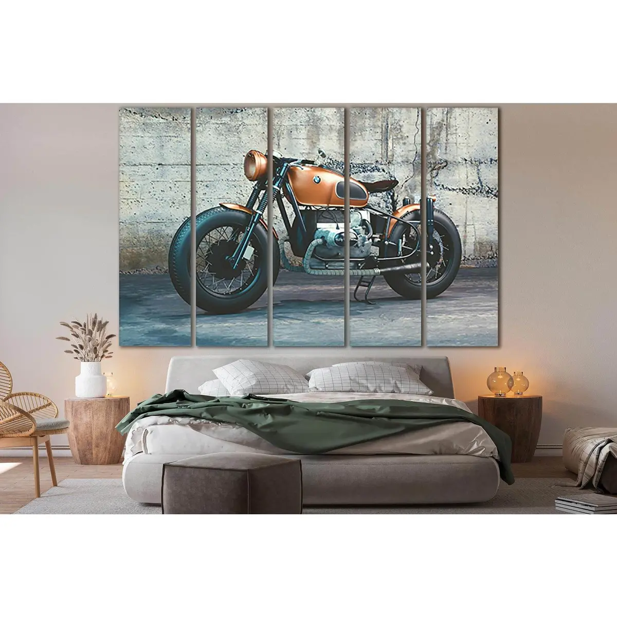 BMW Motorcycle SL788 Canvas Wall Art – Pre-Installed Hanging Hardware