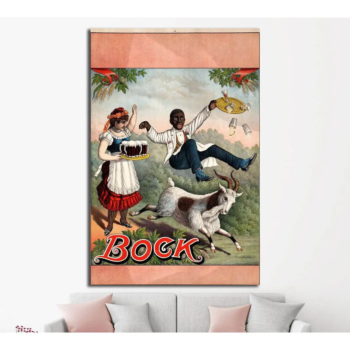 Bock Stock Beer №3487 Ready To Hang Canvas Print 1